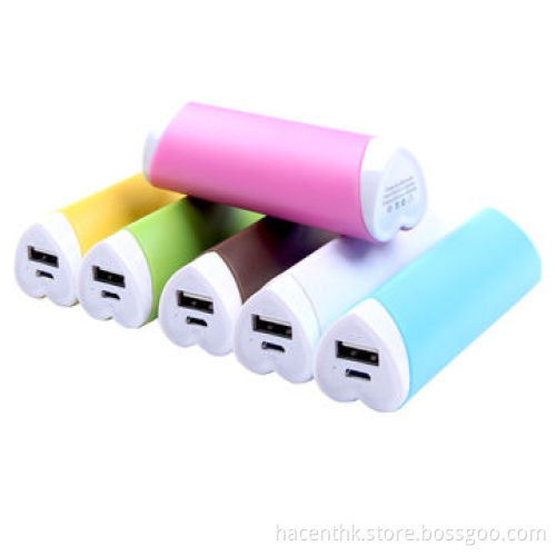 Peach Promotional Electronic Gift Power Bank, 2,600mAh